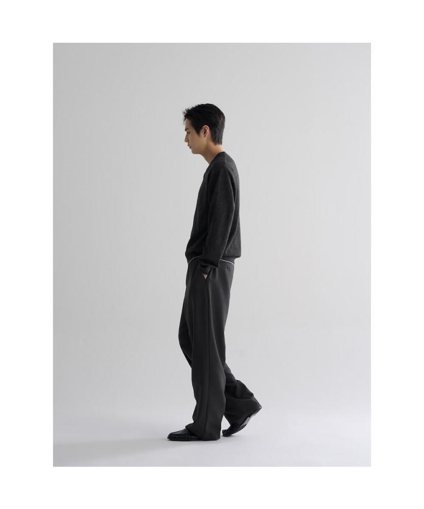 8SECONDS Double Rib V-Neck Pullover Gray