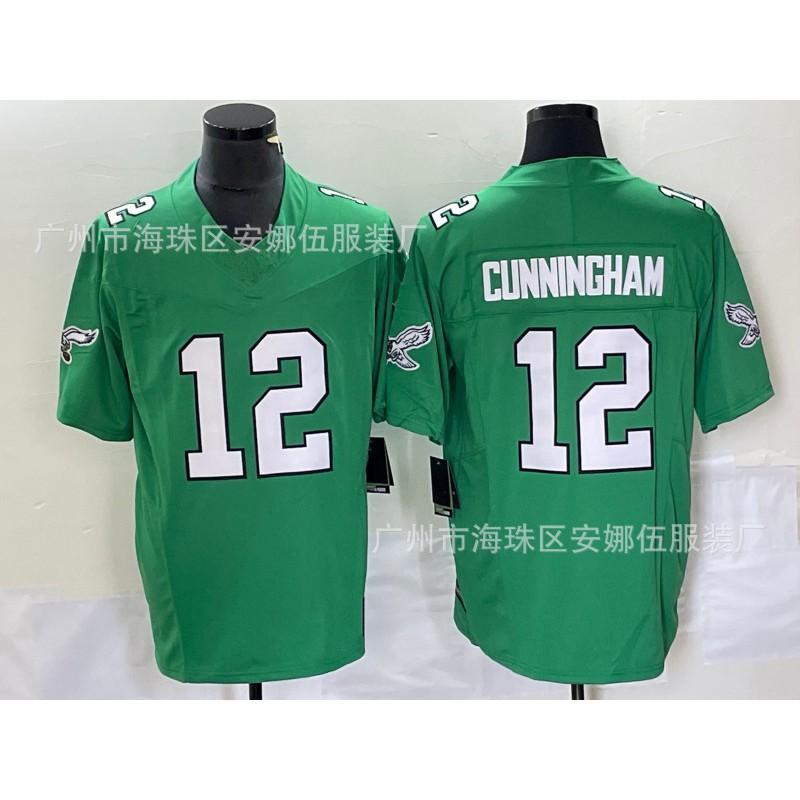 Philadelphia Eagles NFL Jersey 1 Jalen Hurts Green Embroidered Football Shirt Men