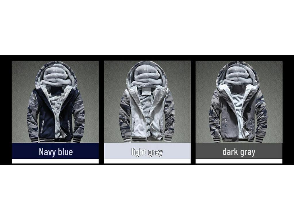 Мужской кардиган с плюшевой подкладкой - спортивная повседневная толстовка на осень/зиму