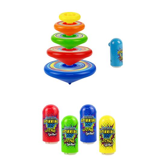 1 шт./1 набор юлы-игрушки с пускателем Карманный многоуровневый вращающийся гироскоп Летающая игрушка Интерактивные классические игрушки Набор вращающихся юл