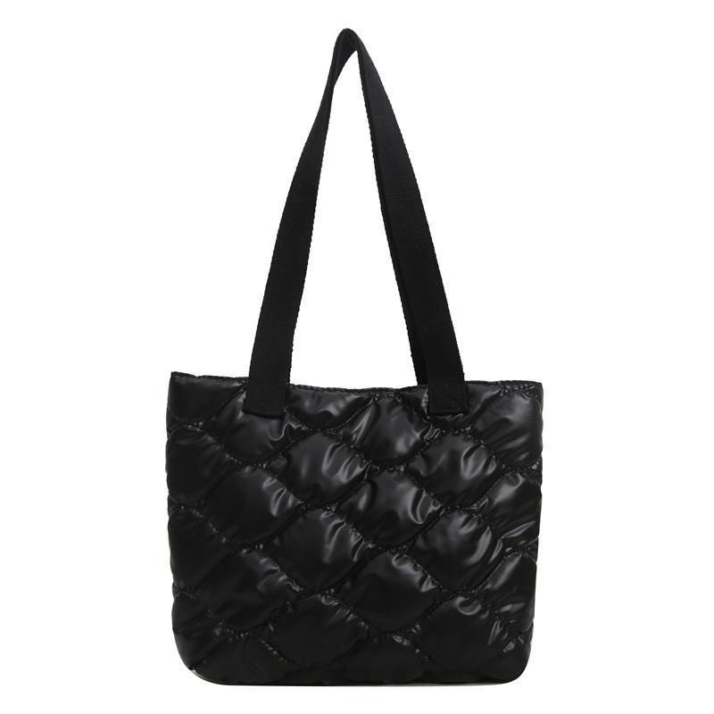 Стильная сумка-тоут большой вместимости с простым ромбовидным узором для модной зимней моды