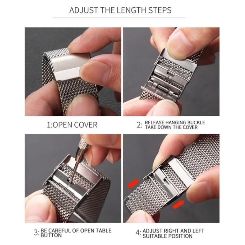 Smartwatch Stainless Steel Band with PC Protection Case Cover For TicWatch Atlas Pro 5 Enduro