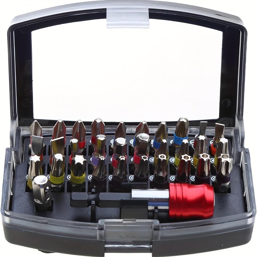 32Pcs Screwdriver Head Set, S2 Steel, Cross Screwdriver Head, Sleeve, Quick Release Connector, Industrial Hand Tools, Home Appliance Manual Repair Kit