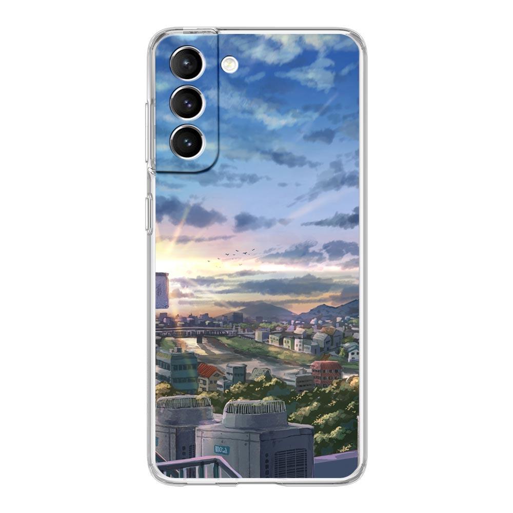 Чехол для телефона с японским аниме-пейзажем для Samsung Galaxy S23 Ultra S22 5G S20 S21 FE 5G S10E S9 S8 S10 Plus Мягкий силиконовый прозрачный чехол