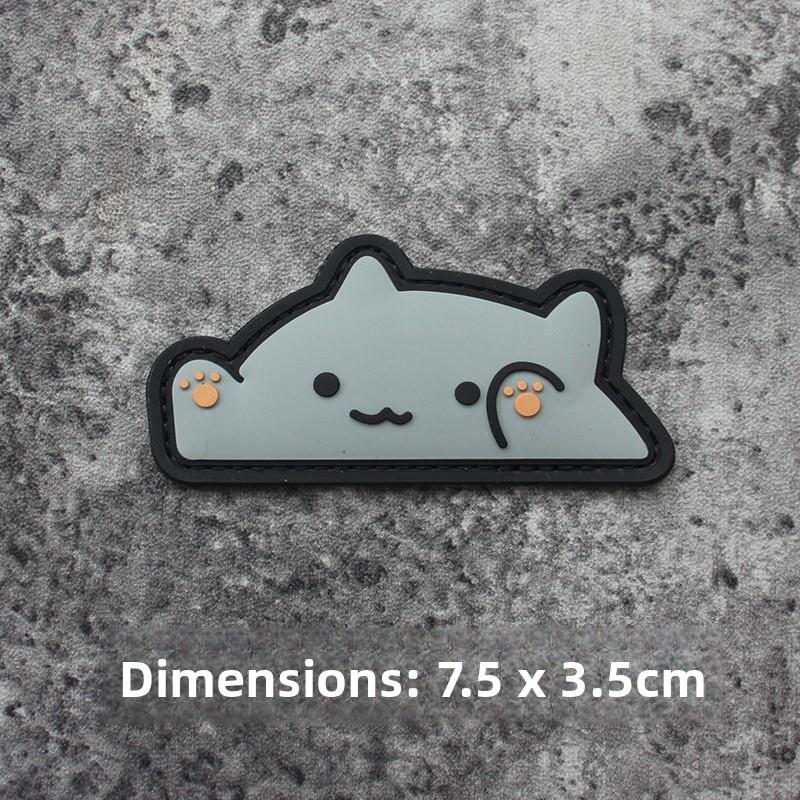 3D three-dimensional cute cat Velcro stamp PVC plastic armband bag sticker clap cat expression cat creative magic stamp