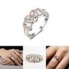 Stylish Geometric Heart-shaped Ring In Gorgeous Rose Gold For Daily Wear