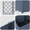 Garden Planter Set 3 pcs Grey 120 x 40 x 143 cm Plastic
