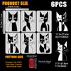 6Pcs 6 Styles PET Hollow Out Drawing Painting Stencils for DIY Scrapbook Photo Album Cat Shape 297x210mm 1pc/style