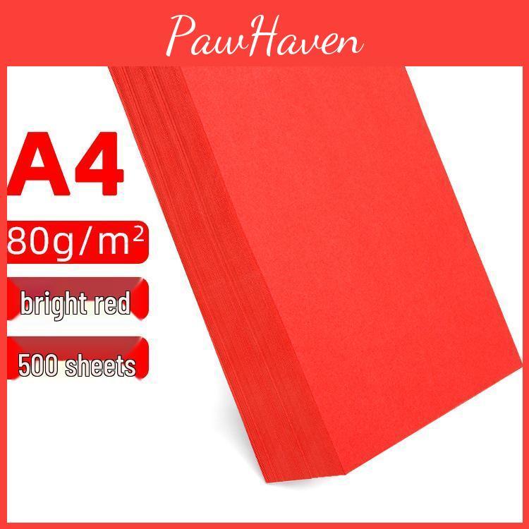 Бумага A4 A5 70г Ярко-красная для печати, офиса и рукоделия