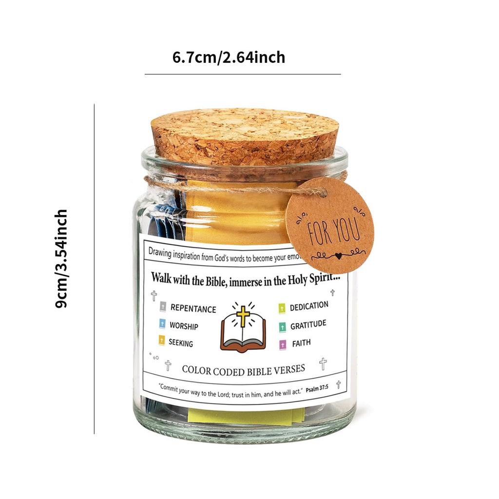 Bible Verses in Glass Jar Bible Verse Jar Spanish English Christian Scripture Prayer Hope Jar For Spiritual Growth Pious Prayer