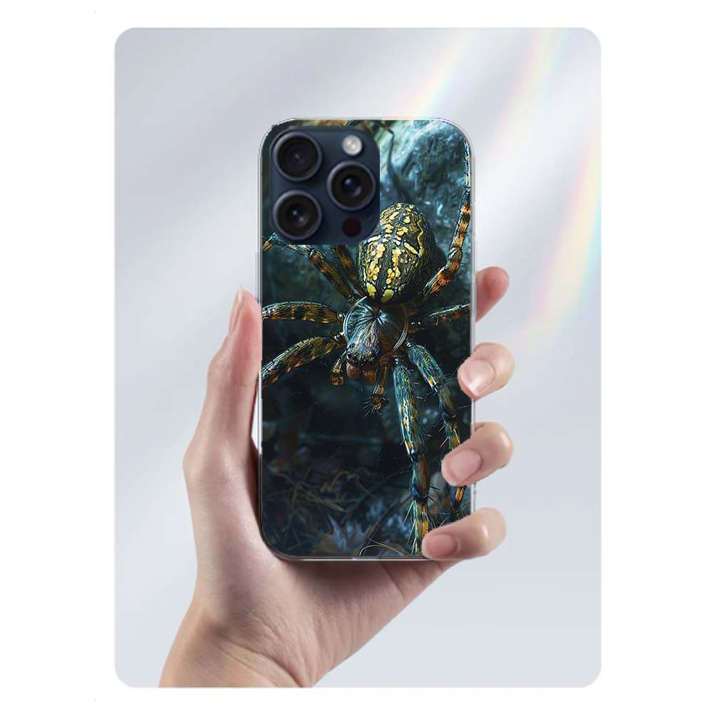 Spiders on the Spider Web Clear Phone Case For Iphone 17 Air 16 Pro Max 15 Pro 14 Plus 17E 16E 11 13 12 Mini Cover Cases Fundas