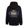 RHUDE Letter Print Street Hoodie Loose Fit Casual Sweatshirt Men Women