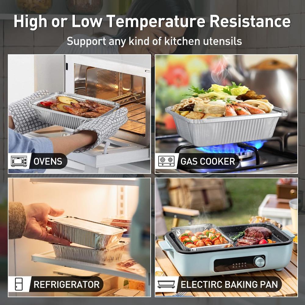 10 шт. с крышками из фольги пищевые контейнеры квадратные миски для барбекю новые противни для выпечки на вынос