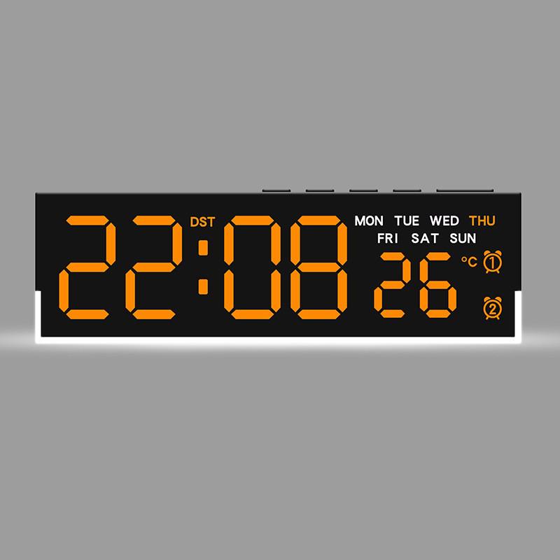 Electronic Led Alarm Clock With Date And Week Display For Modern Bedroom Or Workspace