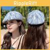 Modern Striped Beret Hat For Women Summer Fashion Sun Protection Breathable Lightweight Style