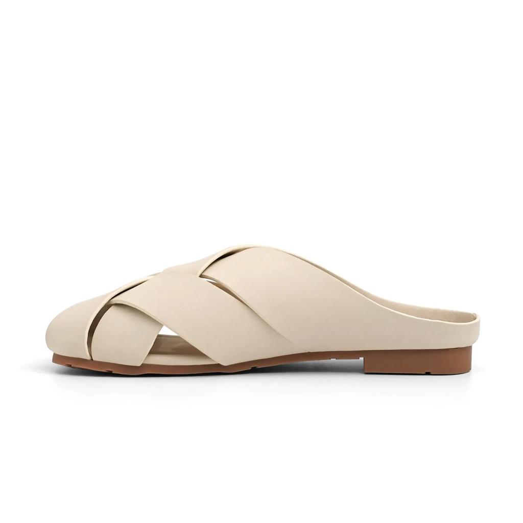 Модные женские кожаные плетеные тапочки, красочные, в стиле феи, повседневные туфли бежевого цвета, простой дизайн, внешняя одежда, туфли для женщин pantuflas8