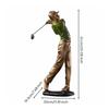 Golfer Figurine Sculpted Golf Modern for Office, TV Cabinet, Golfers