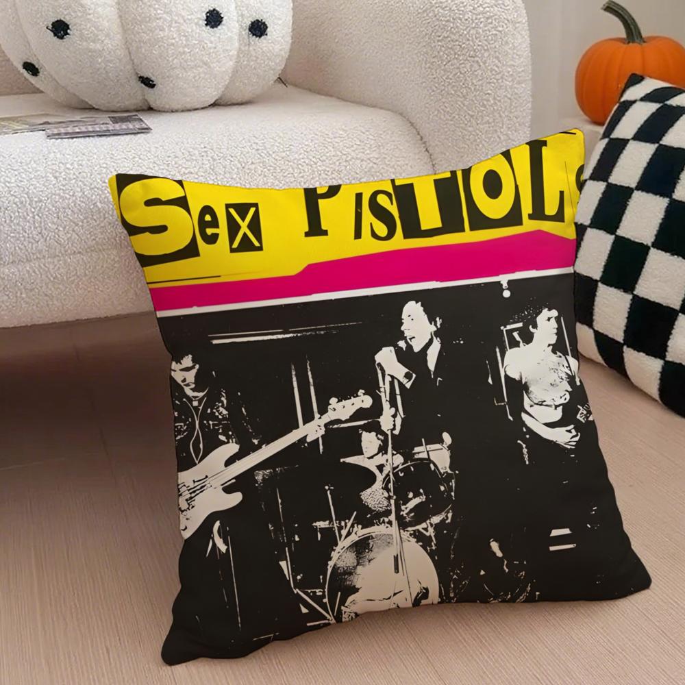 Rock Band S-Sex P-Pistols Наволочка Льняная Наволочка Мягкая Дышащая Защитная Декор Дивана Комнаты