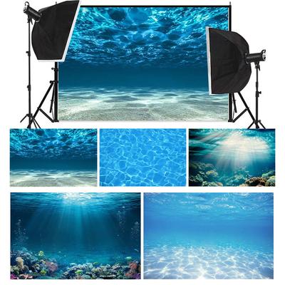 Полиэстеровый фон с изображением подводного пейзажа «Океан, солнечный свет», универсальный декор комнаты для всех сезонов, настенный баннер для фотобудок, вечеринок и праздничных украшений