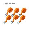 6-piece snap fastening straps 2.5m x 1m zinc alloy binding straps for cargo fixation straps