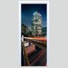 City Lights At Night Fabric Door Sticker 562PD