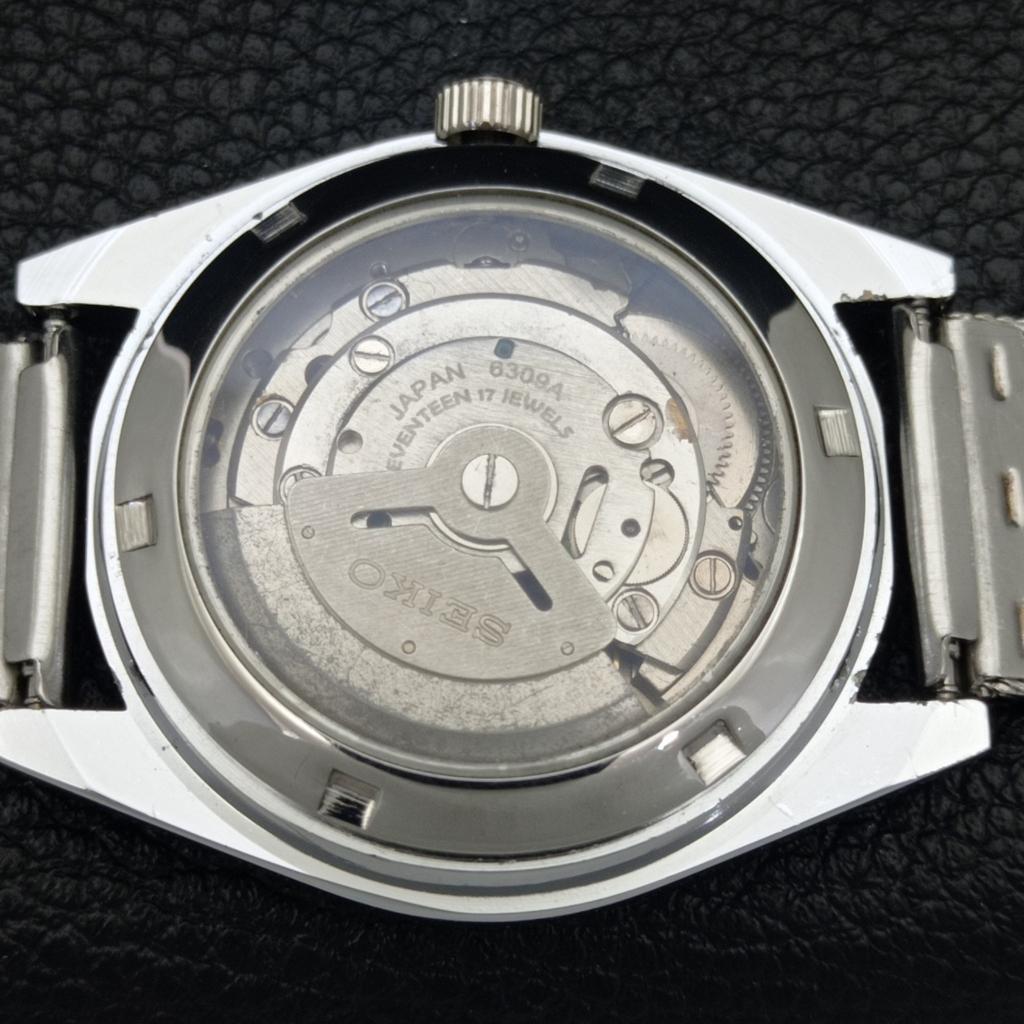 JAPAN VINTAGE REFURBISHED SEIKO 5 AUTOMATIC 6309A MENS YELLOW WATCH a440845-4