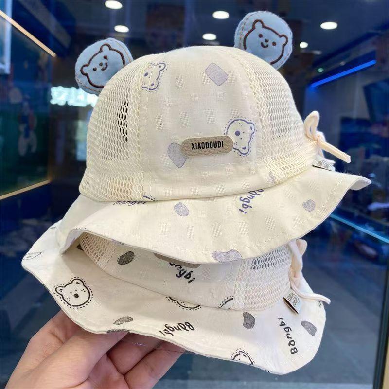Детская шапка Весенняя и осенняя тонкая Детская шапка от солнца с мультяшным рисунком для мальчика Летняя шапка от солнца для девочки Регулируемая шляпа-панама