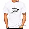 Team Jesus Graphic Printed T Shirt Men'S Clothing Summer Short Sleeve White Black T-Shirt Homme Harajuku Shirt Wholesale