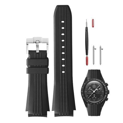 Силиконовый ремешок для часов Sibehill 20 мм для Omega и X, Swatch, MoonSwatch, Speedmaster.