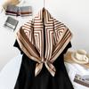 New Scarf Striped Summer Thin Shawl Light Breathable Sunscreen Shawl Twill Square