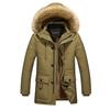 Winter Men's Cotton-padded Coat Medium and Long Coat Men's Thickened Hooded Large Size