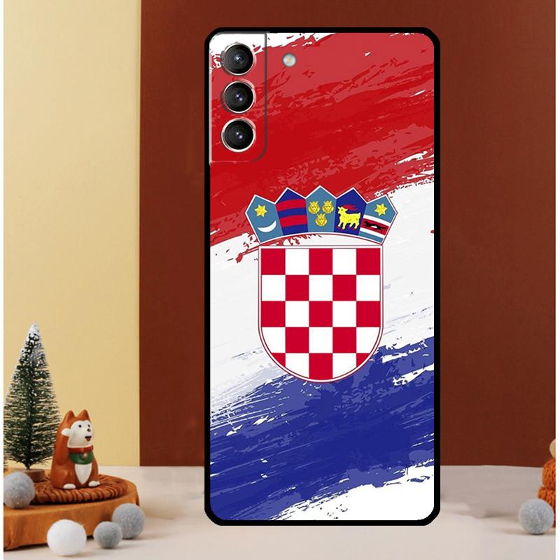 Чехол Флаг Хорватии для Samsung Galaxy S23 Ultra S24 S22 Note 20 Ultra 10 Plus S8 S9 S10 S20 S21 FE