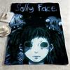 game SSally Facee Throw Warm Soft Flannel Blanket Multiuse for Sofa Bed Camping Travel Nap