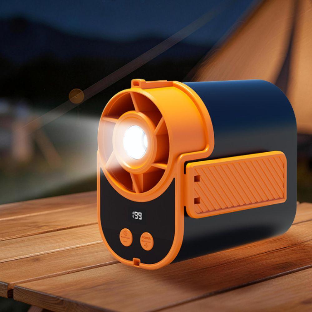 Strong Airflow Waist Clip Fan LED Display Mini Cooling Fan Waist-mounted Fan Evening Trips