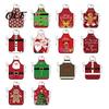 Gingerbread Man Printed Apron Christmas with Santa Prints, Waterproof Oil Resistant Holiday Adjustable Chef Apron, Tie for Kitchen Baking Party Aprons