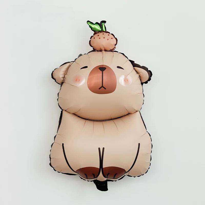 Воздушные шары Капибара Вечеринка Украшение на День рождения Капибара Алюминиевые шары Вечеринка для новорожденного Мальчики Девочки Игрушка Подарки Праздничные принадлежности