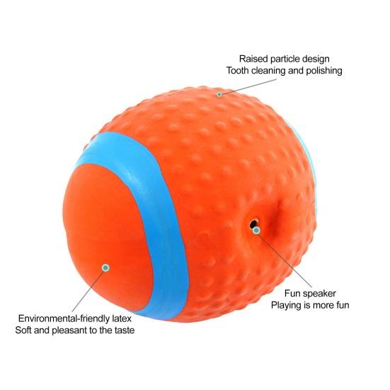 Собачья резиновая жевательная игрушка, милая форма животного, игрушка для прорезывания зубов щенка, пищащий жевательный мяч для собаки с текстурированной поверхностью для здоровья зубов, интерактивная тренировка, тревога