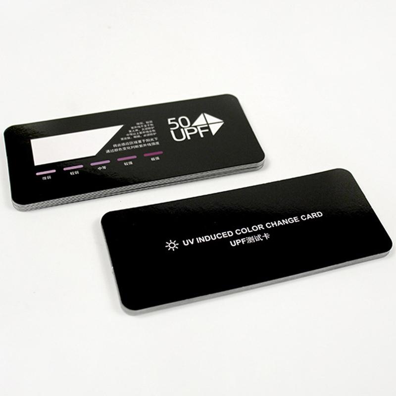 Portable Quick Test UV UV Card UPF50+ Test Card Deepe Color for Stronger UV Outdoor Sunshine Testing
