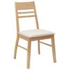Dining Chairs Set 2 pcs Natural 43 x 54 x 89 cm Solid Rubberwood