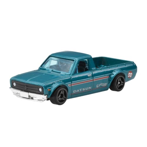 Hot Wheels Базовая машинка 1975 Datsun Sunny Truck (B120) Игрушка-транспортное средство, Зеленый, для детей от 3 лет, JFN51