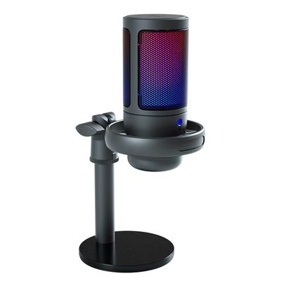 USB конденсаторный микрофон RGB цветной компьютерный караоке игра запись голоса мобильный телефон прямая трансляция проводной микрофон