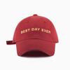 HolidayVisitor Washed Letter Ball Cap Wine