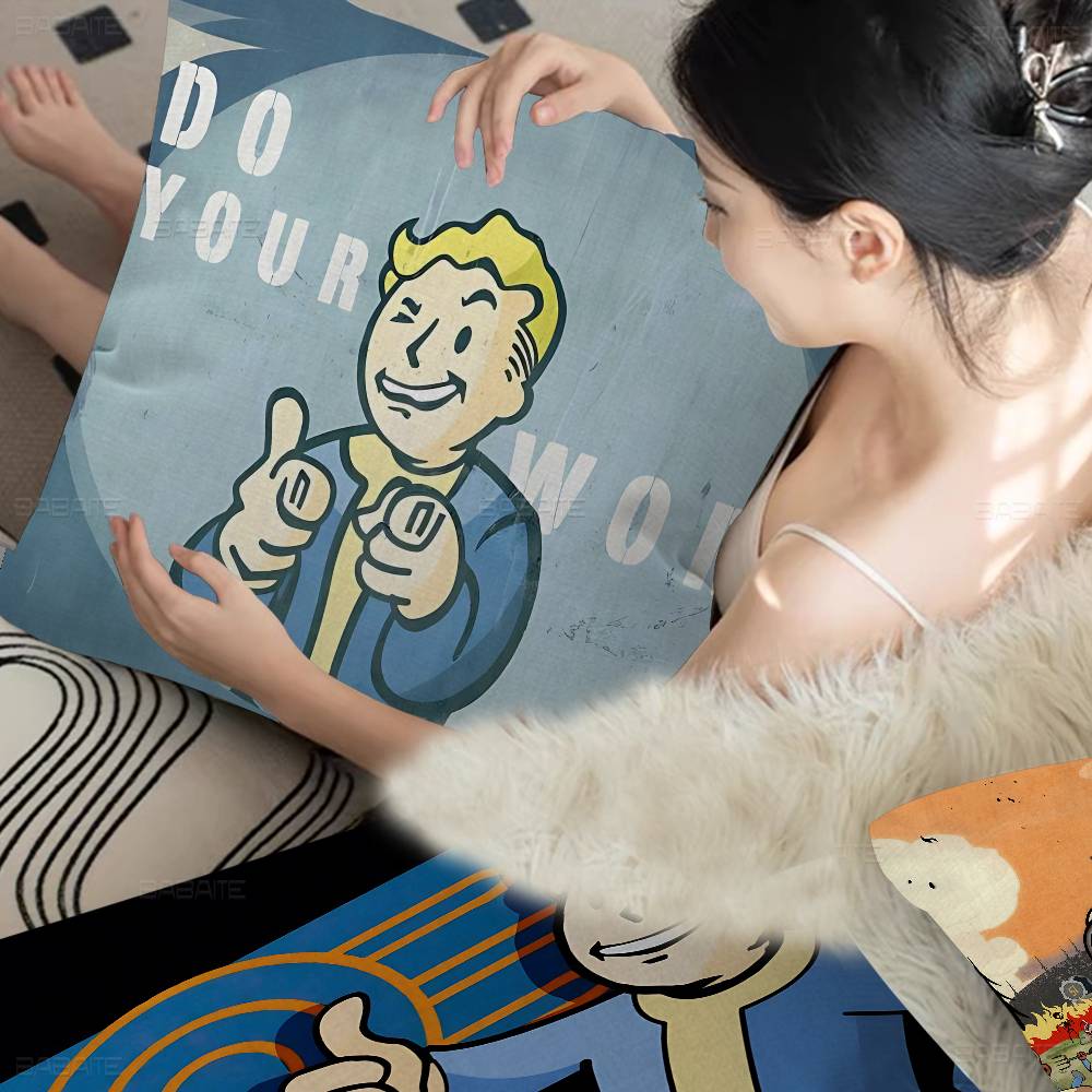 Game Vault Tec F-Fallout Cushion Cover Polyester Sofa Cushions Decorative Throw Pillows Home Decoration Pillowcover