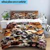 Diverse Dog Breeds Collage 3pcs Bedding,Including 1pc Duvet Cover And 2pcs Pillowcases Perfect for Christmas,Ideal for Bedroom, Dormitory