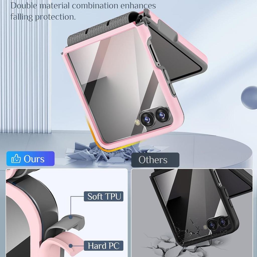 Suitable for Samsung ZFlip 20% off foldable phone case, skin-feel integrated protective cover, zflip7 full protection, anti-drop soft edges