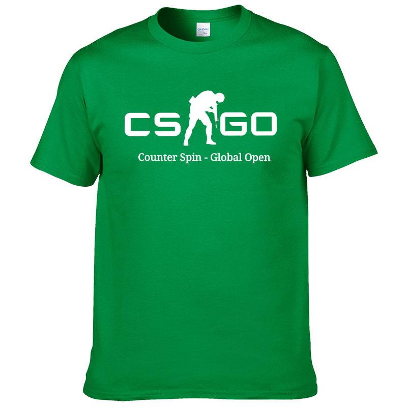 Летняя Мода Крутая Футболка Мужская Игра CS Go Футболка С Принтом 100% Хлопок Короткий Рукав Повседневная Уличная Одежда Мужские Топы Футболки F53