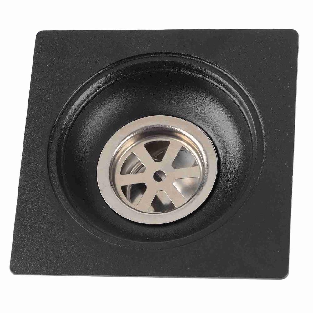 Black Floor Drain Thickened Stainless Steel Floor Waste Drain Strainer  Waste Water Drainage
