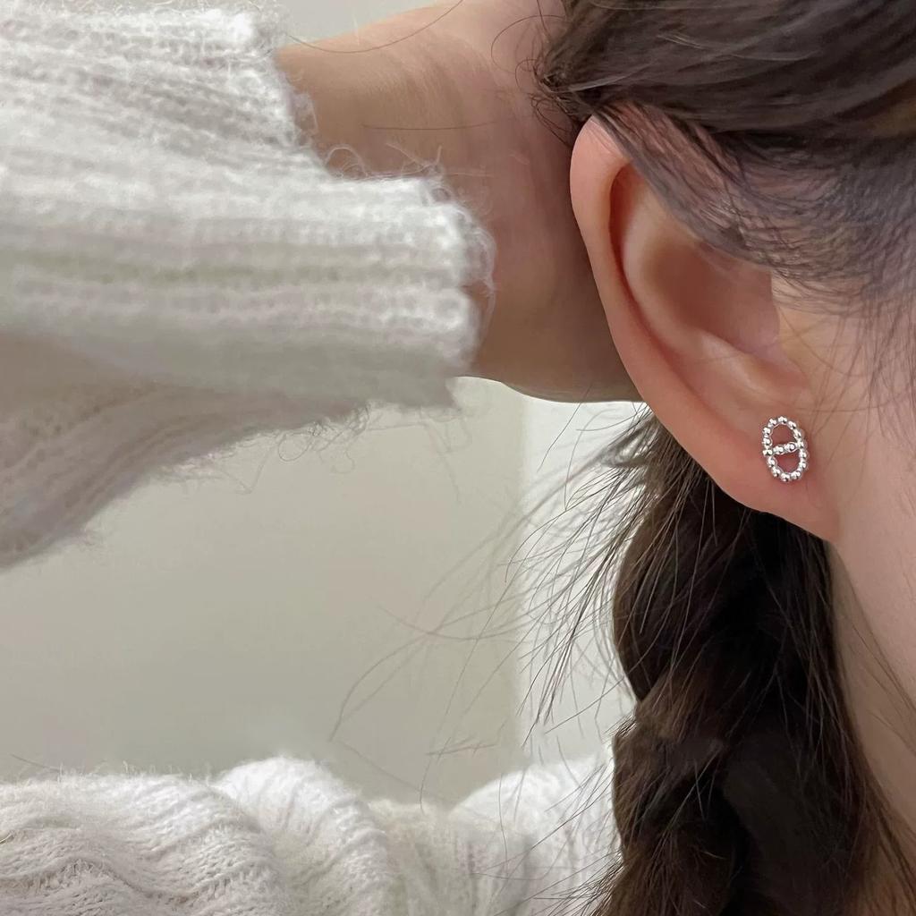 Мини-серьги-гвоздики из стерлингового серебра в форме свиного носа для женщин, простые универсальные серьги в стиле Ins, серьги Freshess