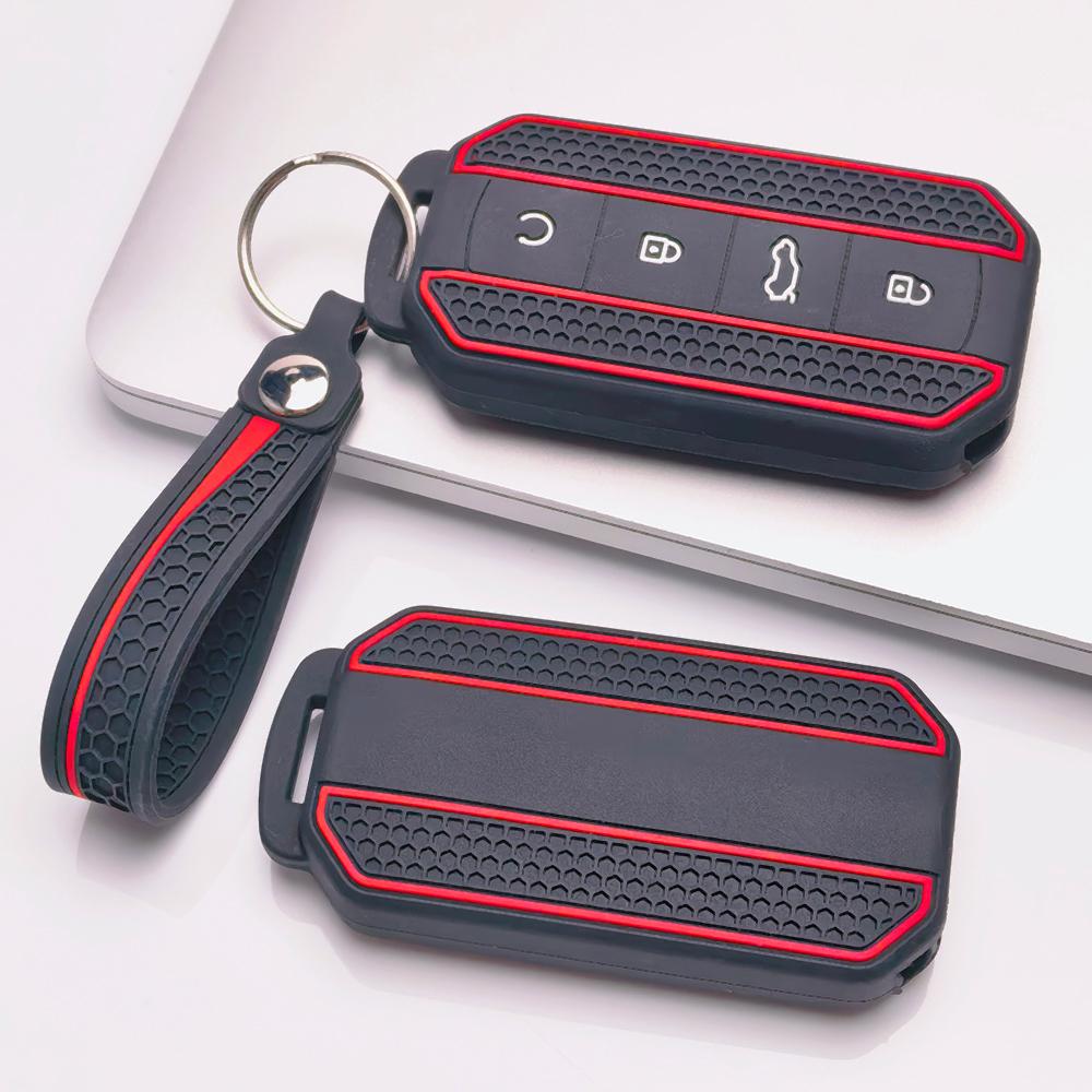 Чехол для брелока Chery Tiggo с брелоком, защита от царапин, ударопрочная защита, мягкая текстура для удобного захвата, отзывчивые кнопки, пылезащитный чехол