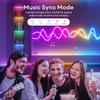 Светодиодная лента RGB Neon LED 24 В, гибкая водонепроницаемая лента с управлением через приложение, синхронизацией с музыкой, регулировкой яркости, сменой цвета для домашнего декора для вечеринок